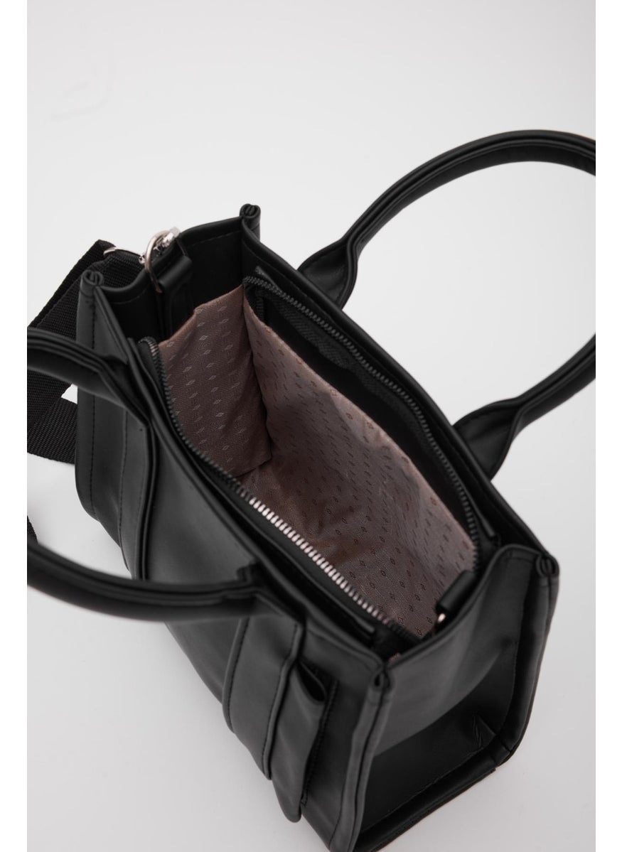 Shule Bags Faux Leather Women's Tote Bag Miles Black  - Image 3