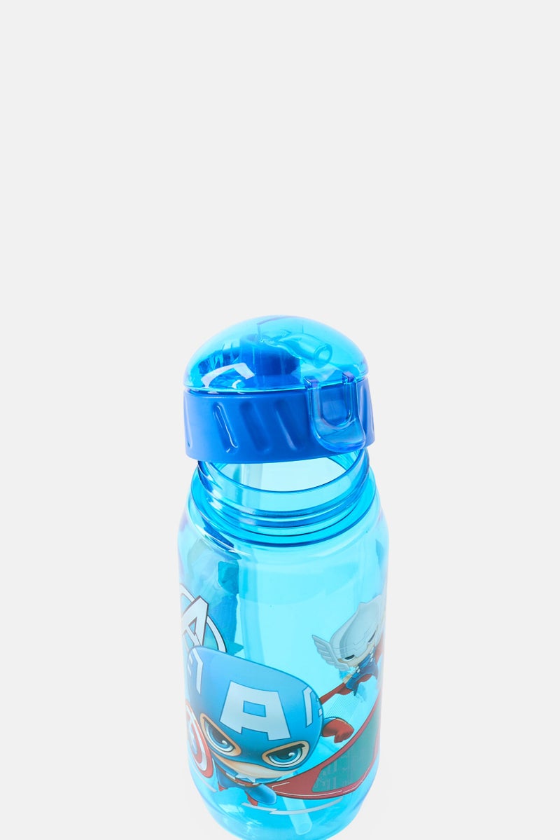 Disney Marvel Cool Straw Water Bottle 450 ml, Blue - Image 3
