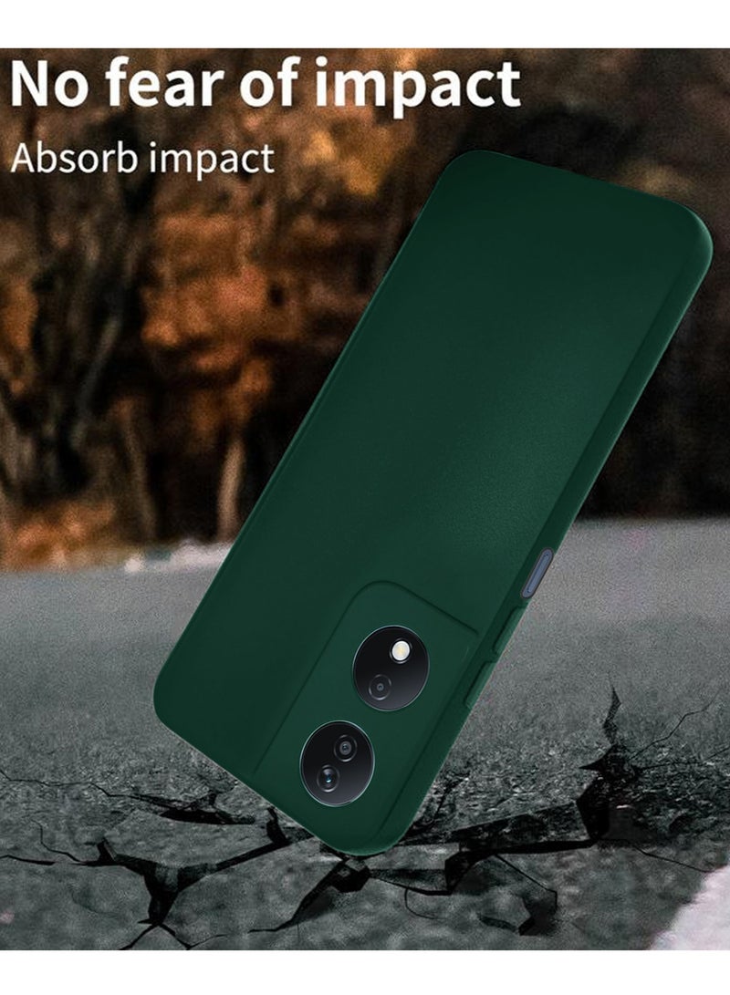 Wtech Soft Liquid Silicone Case Cover For Honor X7b 4G 2023 Dark Green - Image 4