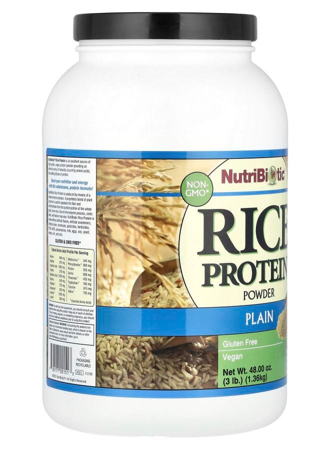 Nutribiotic Rice Protein Powder Plain 3 lb (1.36 kg) - Image 2