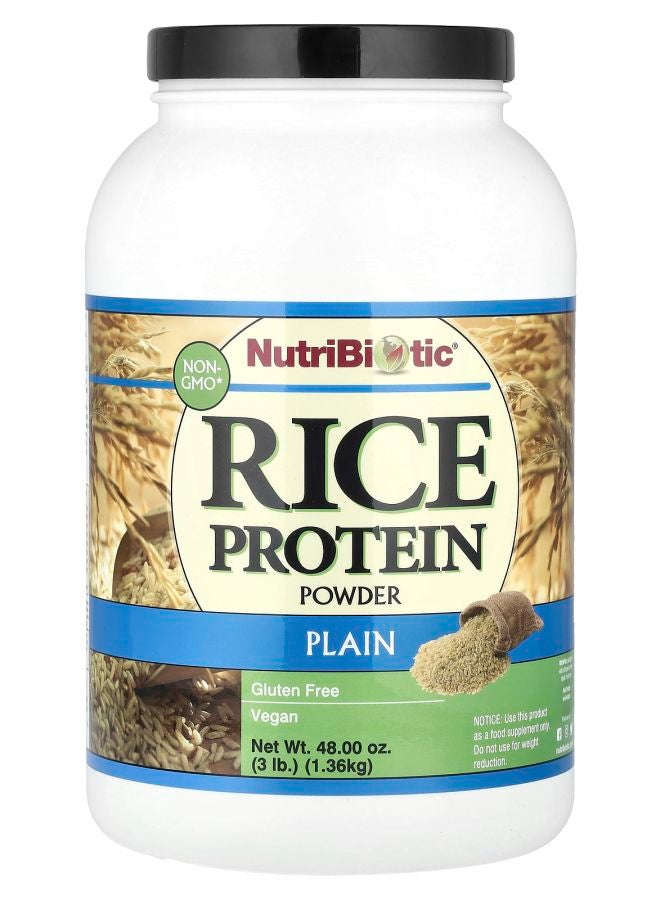 Nutribiotic Rice Protein Powder Plain 3 lb (1.36 kg) - Image 1