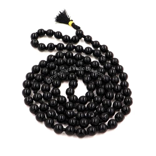 ARKAM Black Agate Mala (8mm, 108+1 Beads, 40 Inches) - Image 1