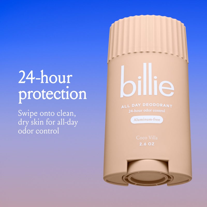 Billie All Day Deodorant, 24-hour Odor Protection, Aluminum-Free, Coco Villa, 2.6oz - Image 2