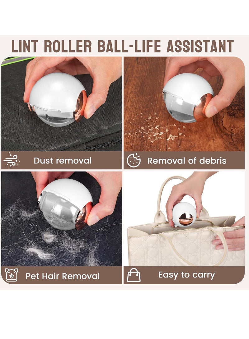 Generic 1pc Washable and Reusable Lint Roller Ball, Sticky Portable Pet Hair Removal Tool for Clothing, Furniture, Carpets, Beds, Sofas, and More (White)  - Image 4