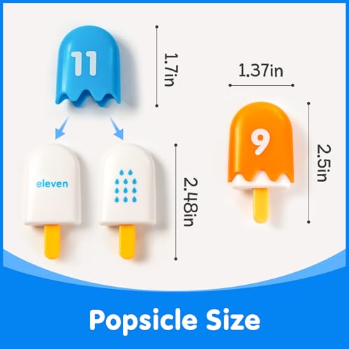 Odoorgames Numbers 120 Popsicles Fun Number Toys for Kids Ages 35 Learning Numbers Words for Toddlers Preschool Number Recognition Games - Image 5
