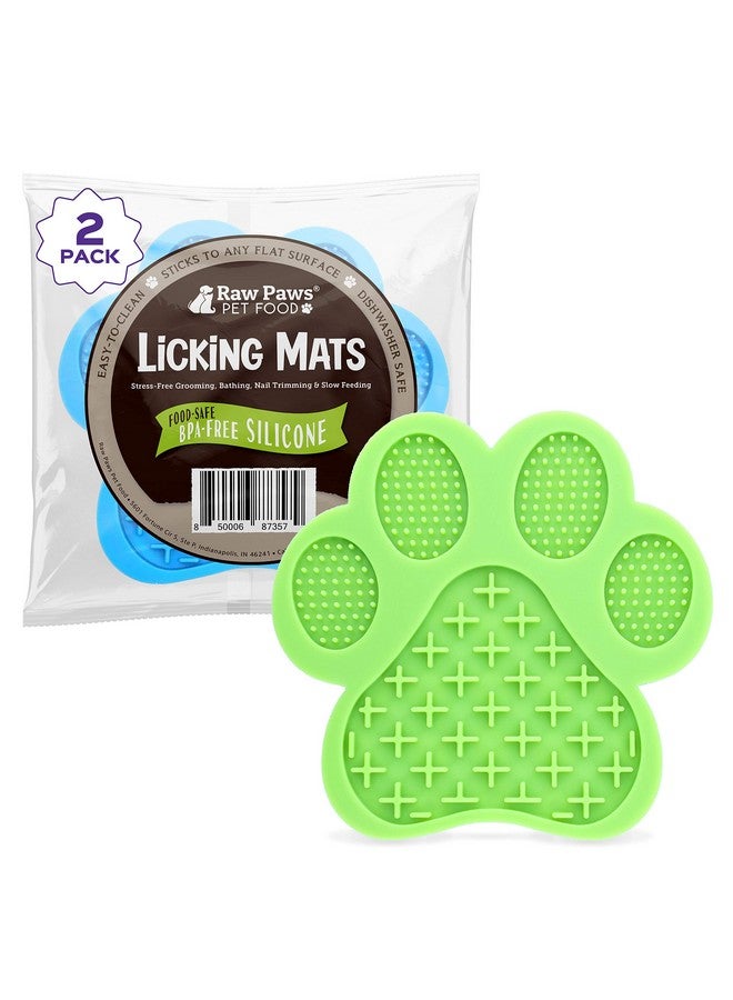 روو باوز بساطات اللعق، قطعتان - كاسرات الملل للكلاب أثناء الاستحمام، بساط اللعق للكلاب - بساط تشتيت انتباه الكلاب، بساط التغذية البطيئة للكلاب - بساط تفاعلي لتهدئة القلق - بساط وسادة اللعق للكلاب والقطط - Image 1