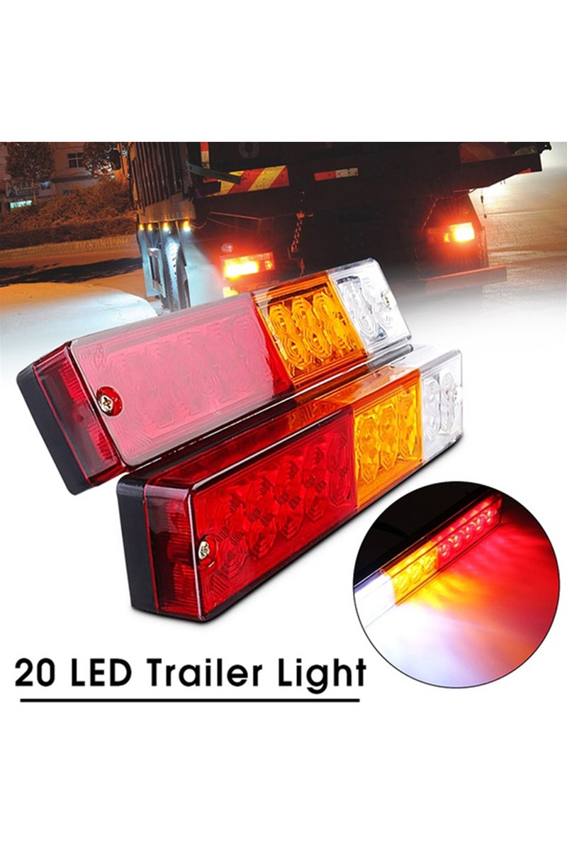 erorex 1pc Wholesale 20 leds 12V Waterproof Lights Truck LED Tail Light Lamp Yacht Car Trailer Taillight... - Image 1