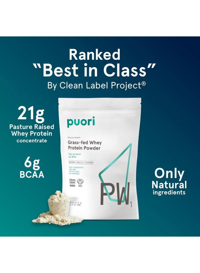 Puori بروتين مصل اللبن النقي من العشب Pw1 بنكهة الفانيليا 31.75 أونصة 182211 - Image 2