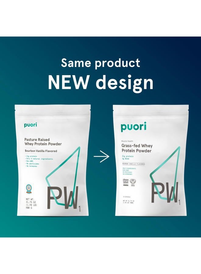 Puori بروتين مصل اللبن النقي من العشب Pw1 بنكهة الفانيليا 31.75 أونصة 182211 - Image 3