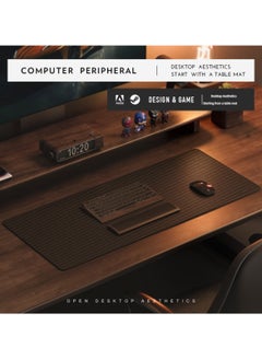 JoyousSto Large carbon fiber leather mouse pad, ultra-high speed precise positioning and smooth operation, non-slip rubber base, waterproof and high temperature resistant, suitable for gamers, office and home mouse pad 800*400mm  - Image 1