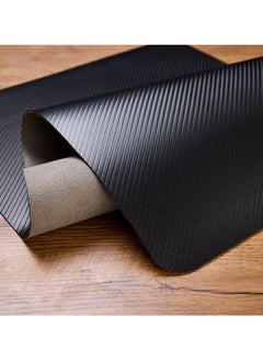 JoyousSto Large carbon fiber leather mouse pad, ultra-high speed precise positioning and smooth operation, non-slip rubber base, waterproof and high temperature resistant, suitable for gamers, office and home mouse pad 800*400mm  - Image 5