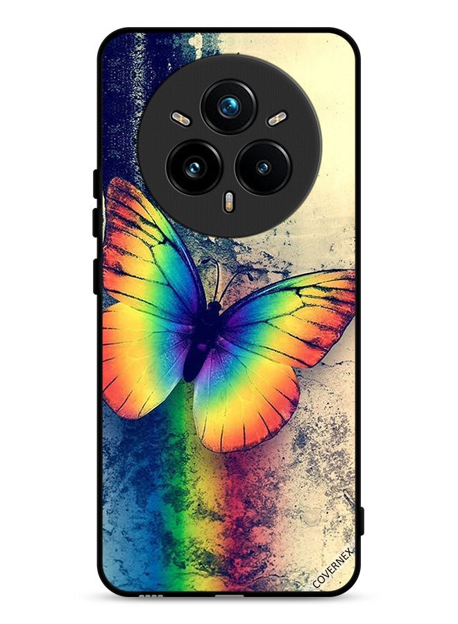 Covernex Realme 14 Pro 5G Protective Case Cover Vintage Rainbow Butterfly