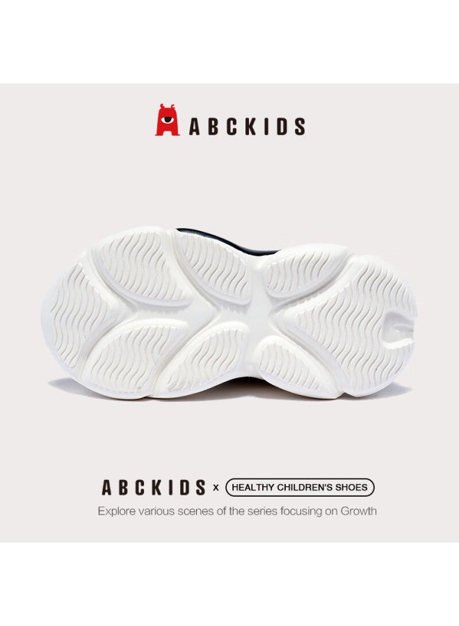 Abc Kids Children's Sports Shoes Autumn Kids Running Shoes Mesh Soft Sole Girls Boys 37-38 Off-white/black Size 30 - Image 3
