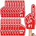 Sinmoe 48 Pieces Mini Foam Fingers Were 1 Sport Fan Foam Finger Basketball Baseball Football Soccer Team Cheerleader Gifts for Sporting Events Games Birthday SuppliesRed - Image 3