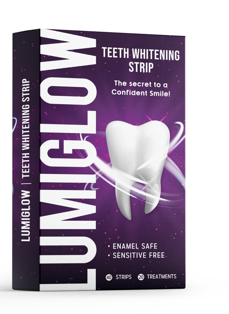 LUMIGLOW - 40-Piece Lumiglow Professional Teeth Whitening Strip Dental Kit - Image 1