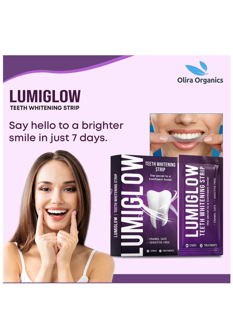 LUMIGLOW - 40-Piece Lumiglow Professional Teeth Whitening Strip Dental Kit - Image 1