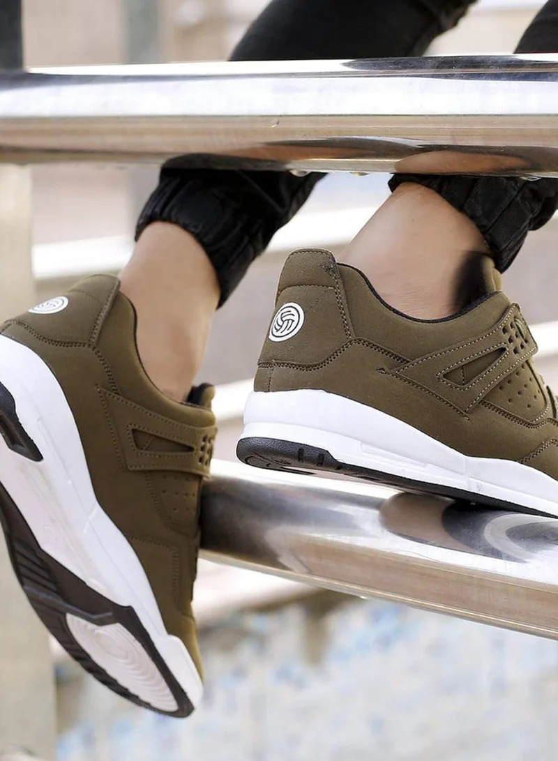 Bacca Bucci Olive Ultraforce Mid-Top Retro Fashion Athletic Sneakers for Men | Best Price UAE