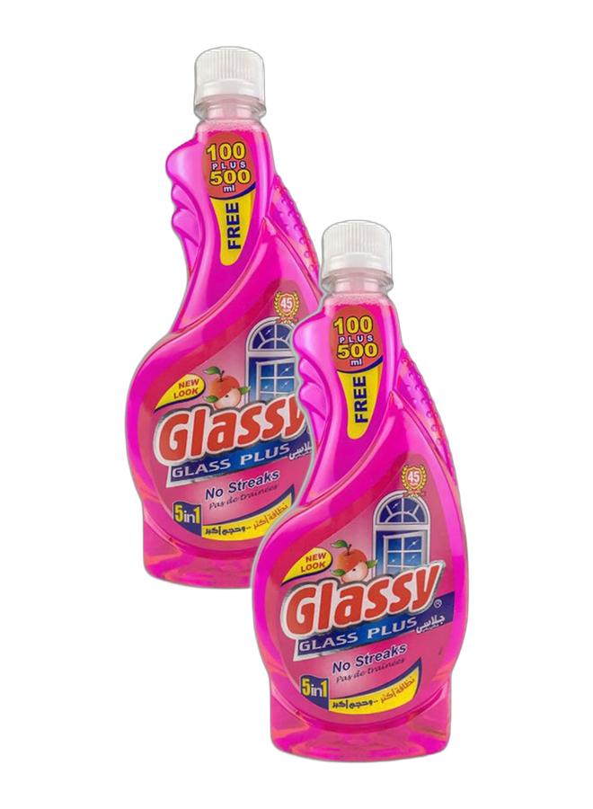 Glassy Glass And Window Cleaners With Apple Scent 600ml (Pack of 2) - Image 1