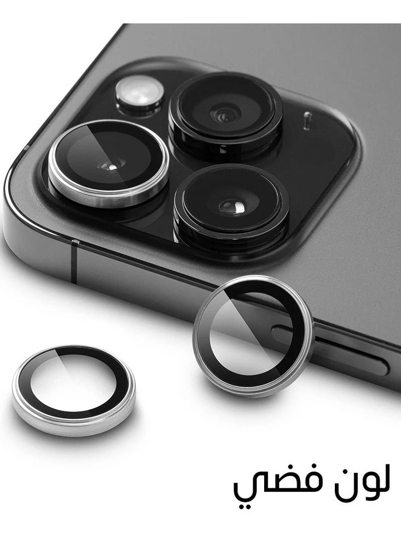 darc - iPhone 15 Pro and Pro Max Camera Lens Protector Scratch Resistant Silver - Image 1