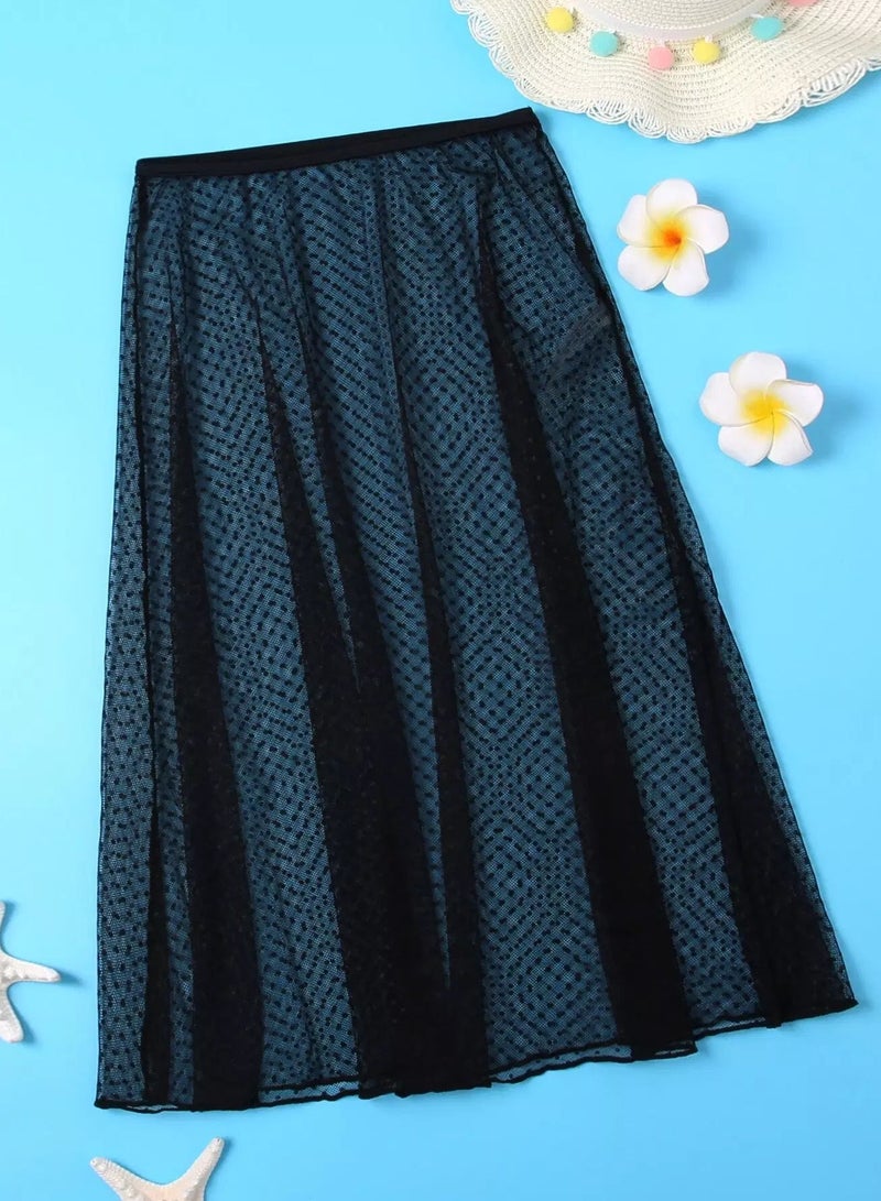 Girls Sheer Dobby Mesh Beach Skirt 