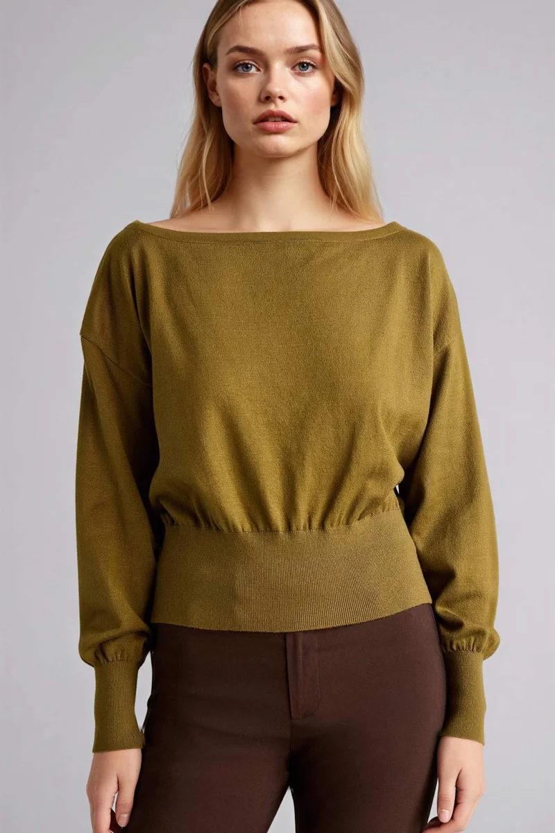 ديفاكتو Regular Fit Strapless Knitwear Pullover