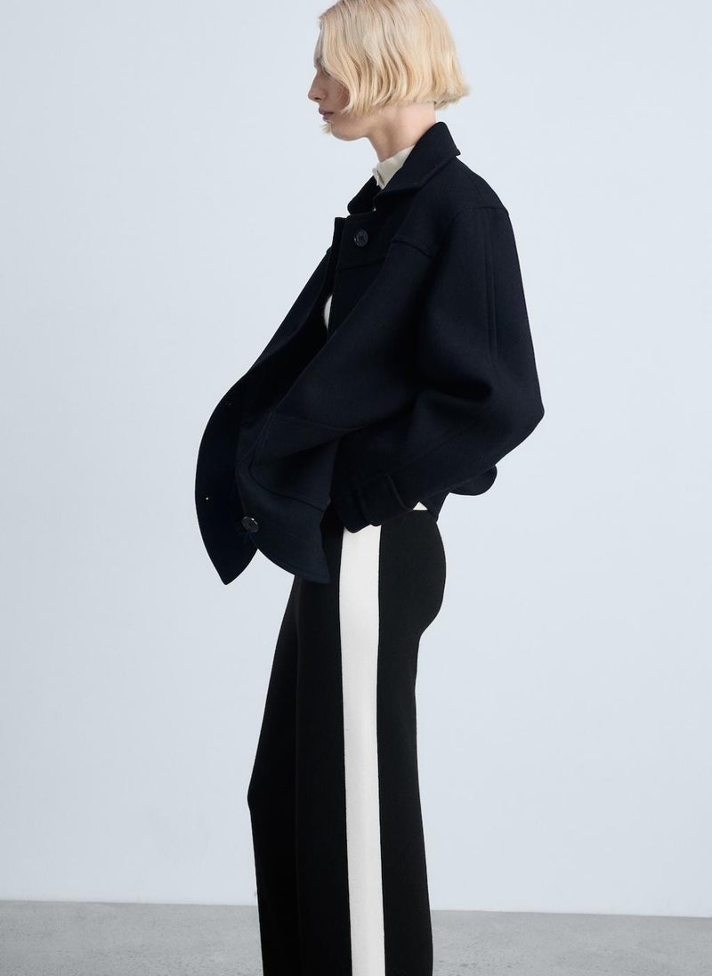 MANGO Knitted Contrasting Stripes Trousers  - Image 4