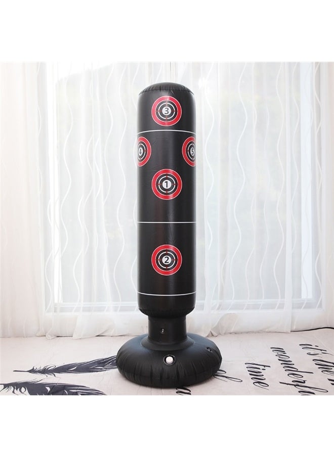 yongsheng Inflatable Punching Bag 160cm，Inflatable Punching Bag, Stable Inflatable Boxing Bag, Stand Kids Punching Bag Toy for Boys & Girls Age 5-12, Boxing Set for Practicing Karate, Taekwondo  - Image 2