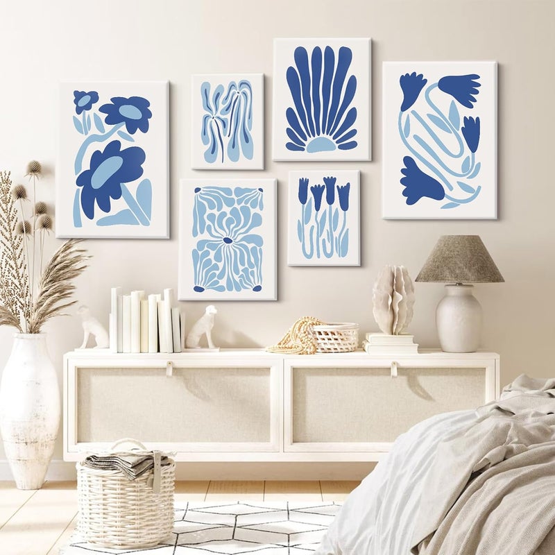 Youillne Preppy Flower Paintings Set of 6 - Image 5