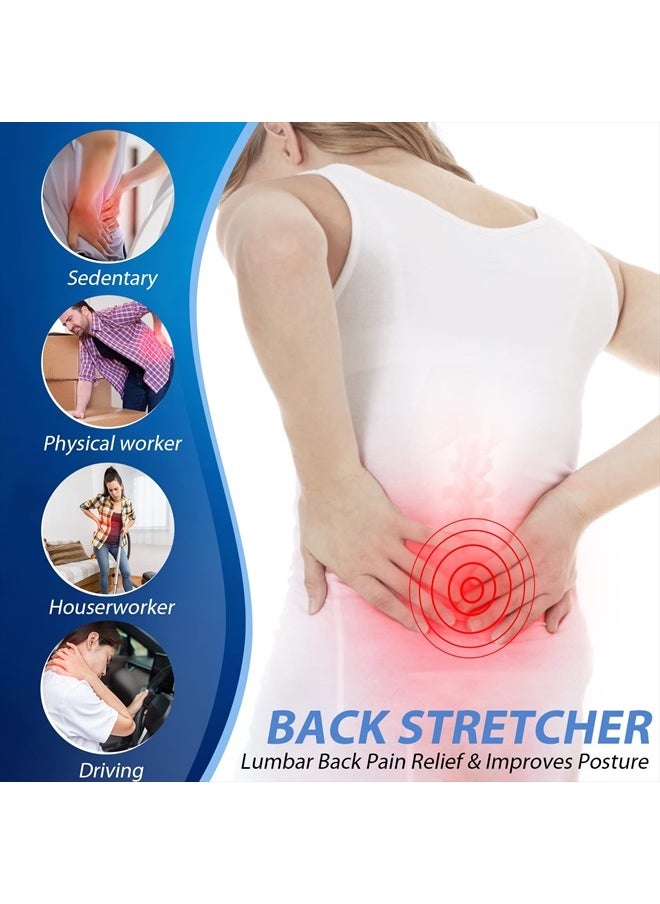 MINOLL - Back Stretcher for Lower Back Pain Relief, 3 Level Adjustable Lumbar Back Cracker Board, Back Cracking Device, Back Massager for Scoliosis, Spine Decompression (Black) - Image 1