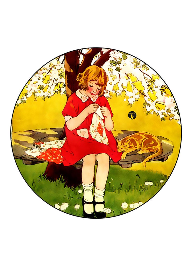 RKN Vintage Art Printed Large Pin Multicolour - Image 2
