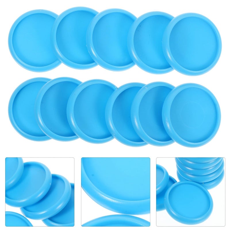 Plastic Leaf Binder Discs 44pcs 3.8x3.8cm Blue for Loose Leaf Notebooks Flexible Binding Home Office Organizing - Image 4
