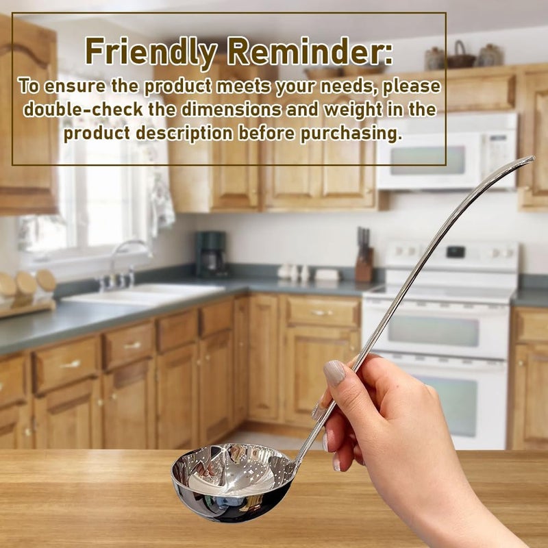 Txhlyx Soup Gravy Ladle,18/10 Stainless Steel Cooking Serving Ladle,great for Soups,Gravy,11.4-Inch 1Pack - Image 2