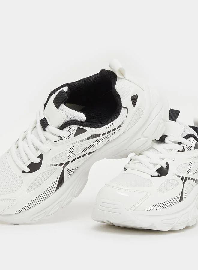 Styli Chunky Sole Lace Up Sneakers