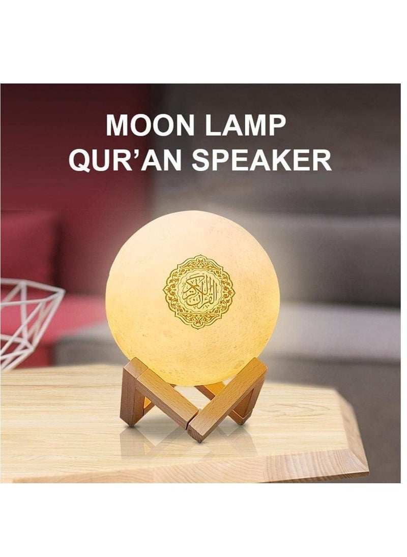 Gravity Speakers Portable Bluetooth Speakers with Remote, 16 Colors 3D Print Moon Lamp, Touch Control Night Light, Quran Recitations and Song, FM Broadcast  - Image 5