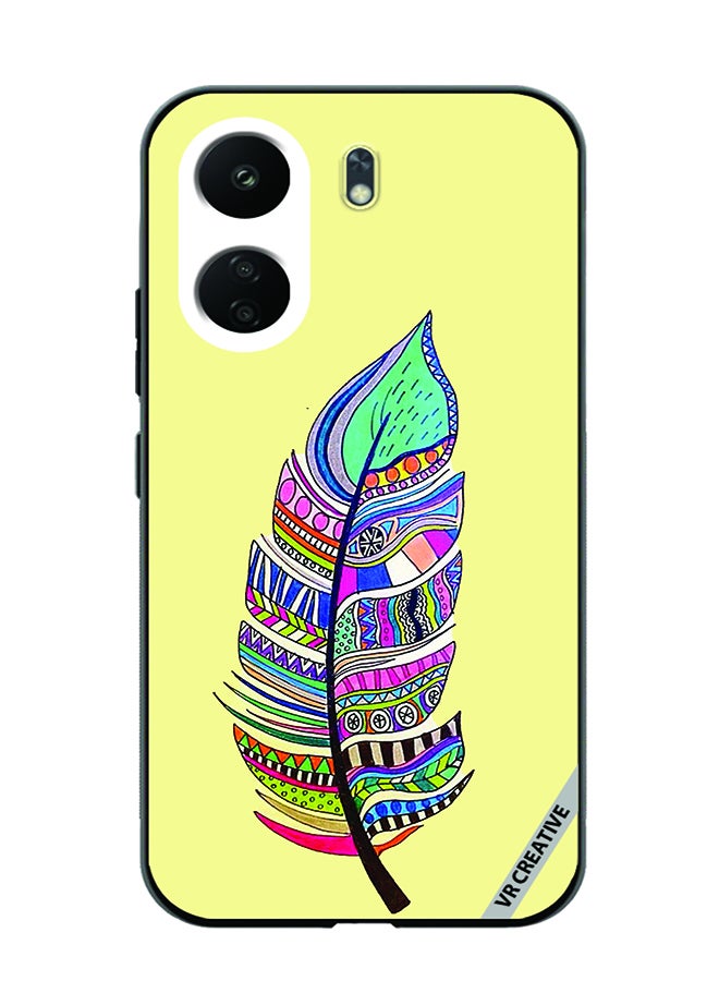 VR CREATIVE Protective Case Cover For Xiaomi Redmi 13C Feather Design Multicolour - Image 1