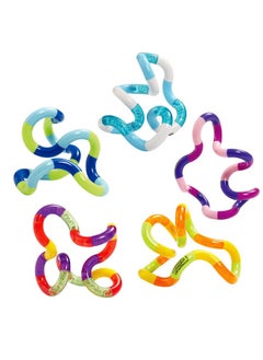 Tangle Jr Classic (5Pack) Genuine Tangle Fidget Toys Tangle Fidget Pack Twisty Fidget Toy Fidgets Pack For Kids And Adults Fidget Toy For School Gift For Teens And Adults