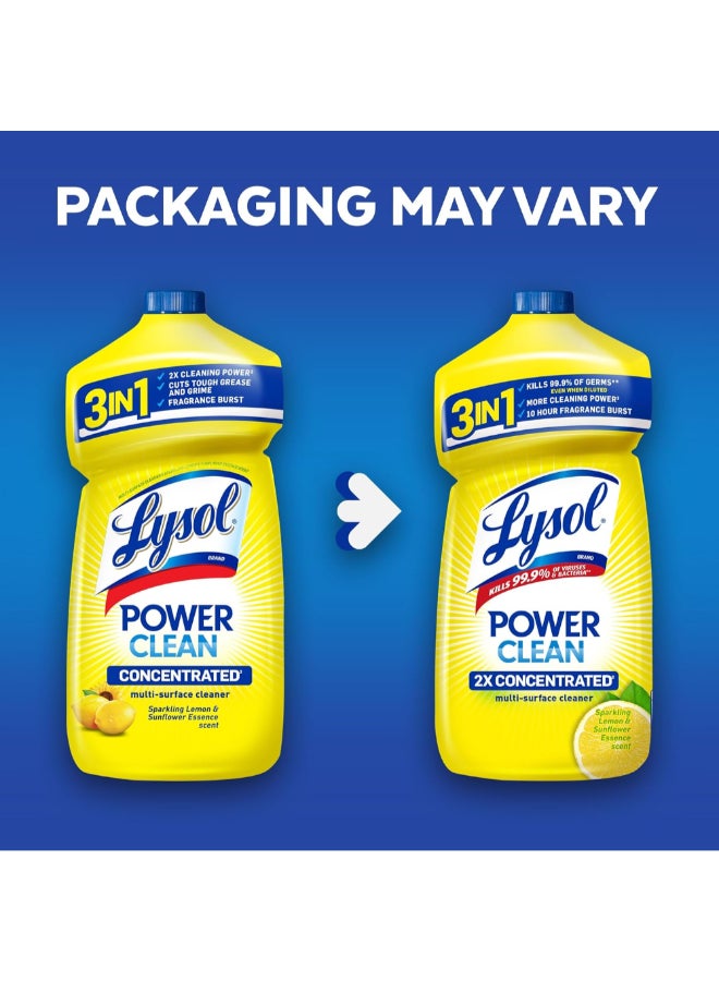 Lysol Power Clean Lemon and Sunflower Scented Concentrated Multi-Surface Cleaner 828 ml 7561517 - Image 3