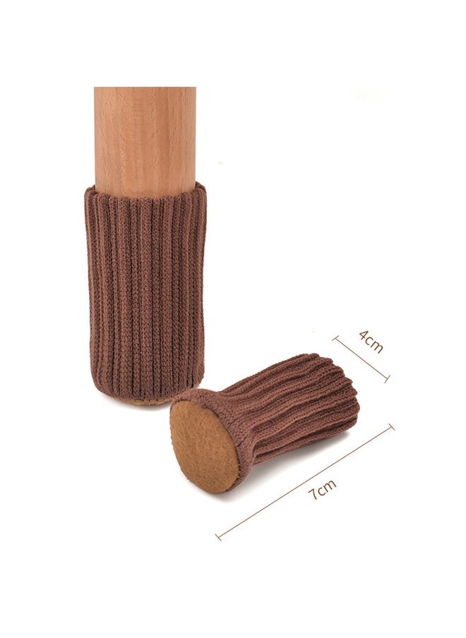 12 Pcs Knitting Wool Chair Leg Socks Chair Leg, Floor Protectors for Avoid Scratches, High Elastic Furniture Pads Set for Moving Easily and Reduce Noise, Near Silent Felt Padded Floor Protector Socks