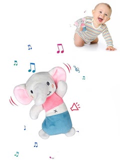 Baby Rattle Toys, 0-6 Months Plush Stuffed Animals Toys, Newborn Sensory Toys Baby Developmental Toys, Soft Rattles Ring Toy for Infant Shower Gift, Elephant