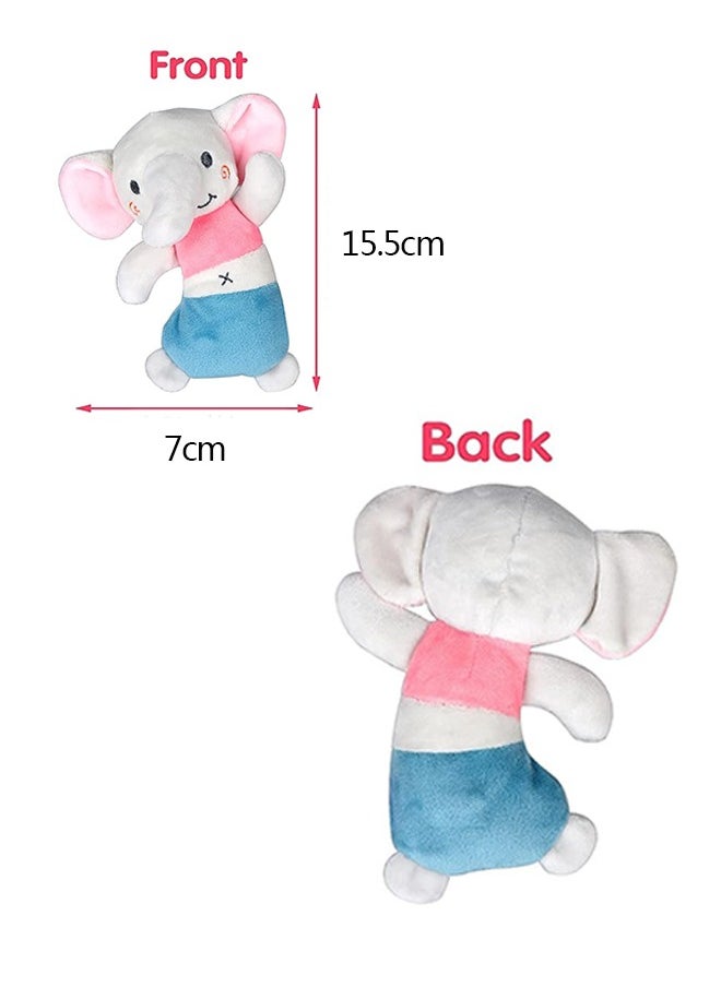 Ant - Baby Rattle Toys, 0-6 Months Plush Stuffed Animals Toys, Newborn Sensory Toys Baby Developmental Toys, Soft Rattles Ring Toy for Infant Shower Gift, Elephant - Image 1