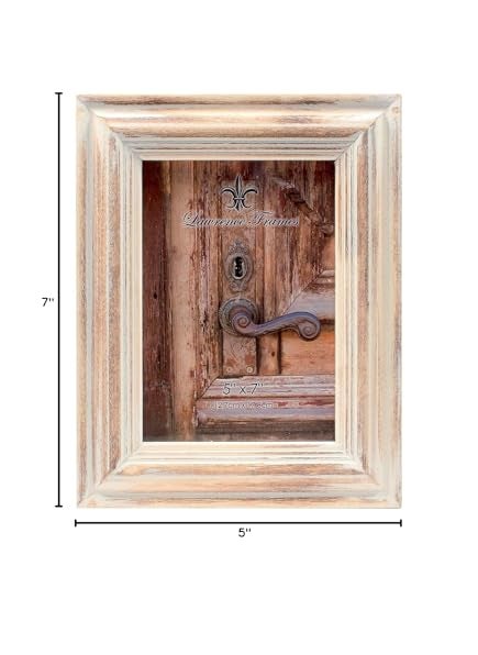 Lawrence Frames Lawrence Frames 5x7 White Wash Maple Picture Frame  Natual  - Image 4
