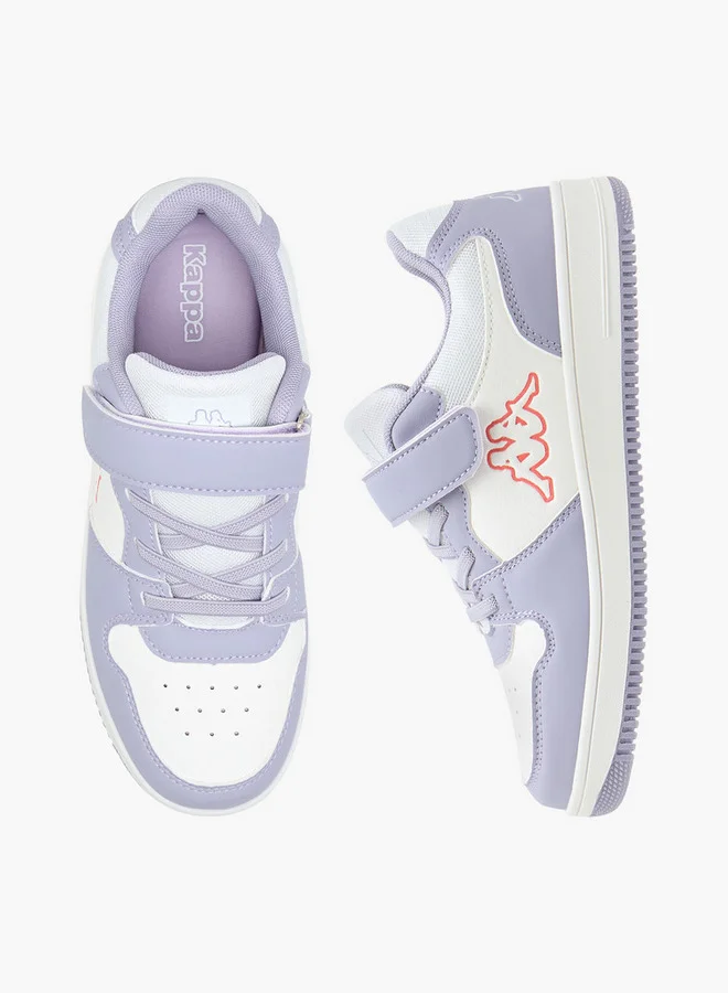 كابا Girls' Panelled Low-Ankle Sneakers with Hook and Loop Closure