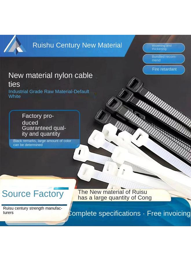 Bluejw Wholesale Self-locking Cable Ties 3*100*4*150*5*200*8*300 Plastic Cable Ties - Image 2
