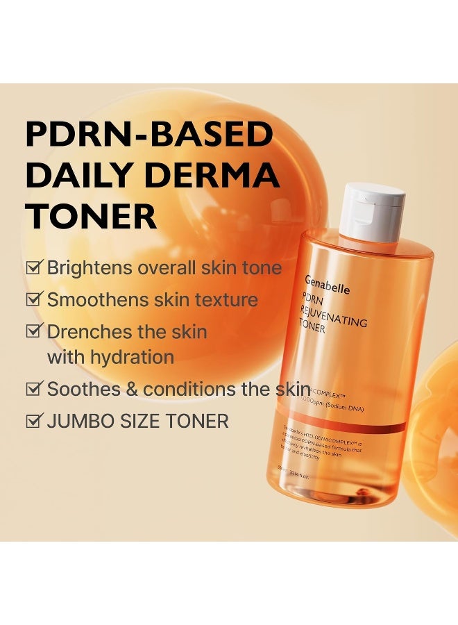 Genabelle Pdrn Rejuvenating Toner - Deep Hydration & Skin Barrier Support With Pdrn, Panthenol, Hyaluronic Acid - Soft & Glowing Skin - 10.14 Fl.Oz/300Ml - Image 2