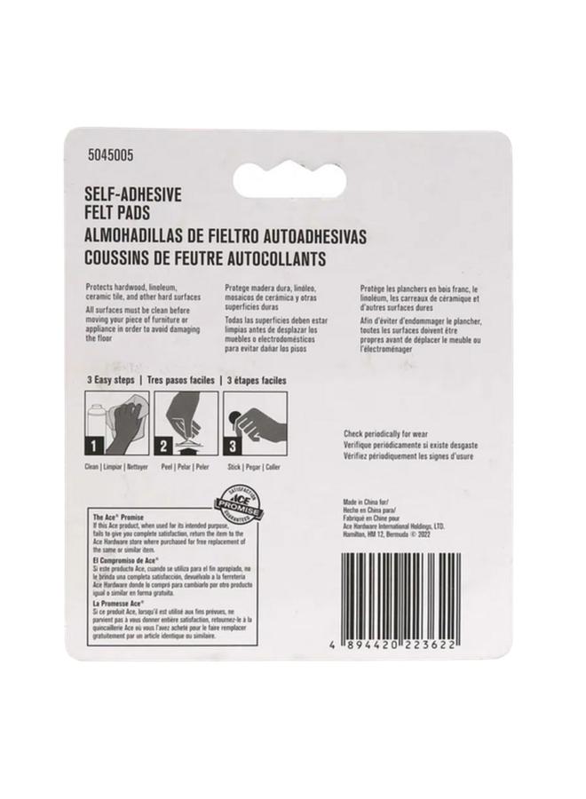ACE 8-Piece Self-Adhesive Heavy-Duty Easy Installing Protective Felt Pads Beige 10.2 x 1.3cm - Image 2