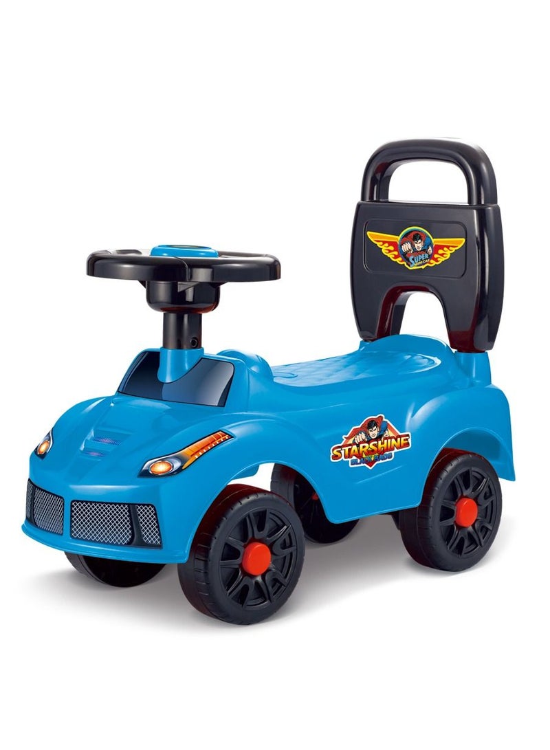 QUNXING Children's Ride-on Car Similar to Superman, Containing a Horn on The Steering Wheel and a Backrest - Image 2