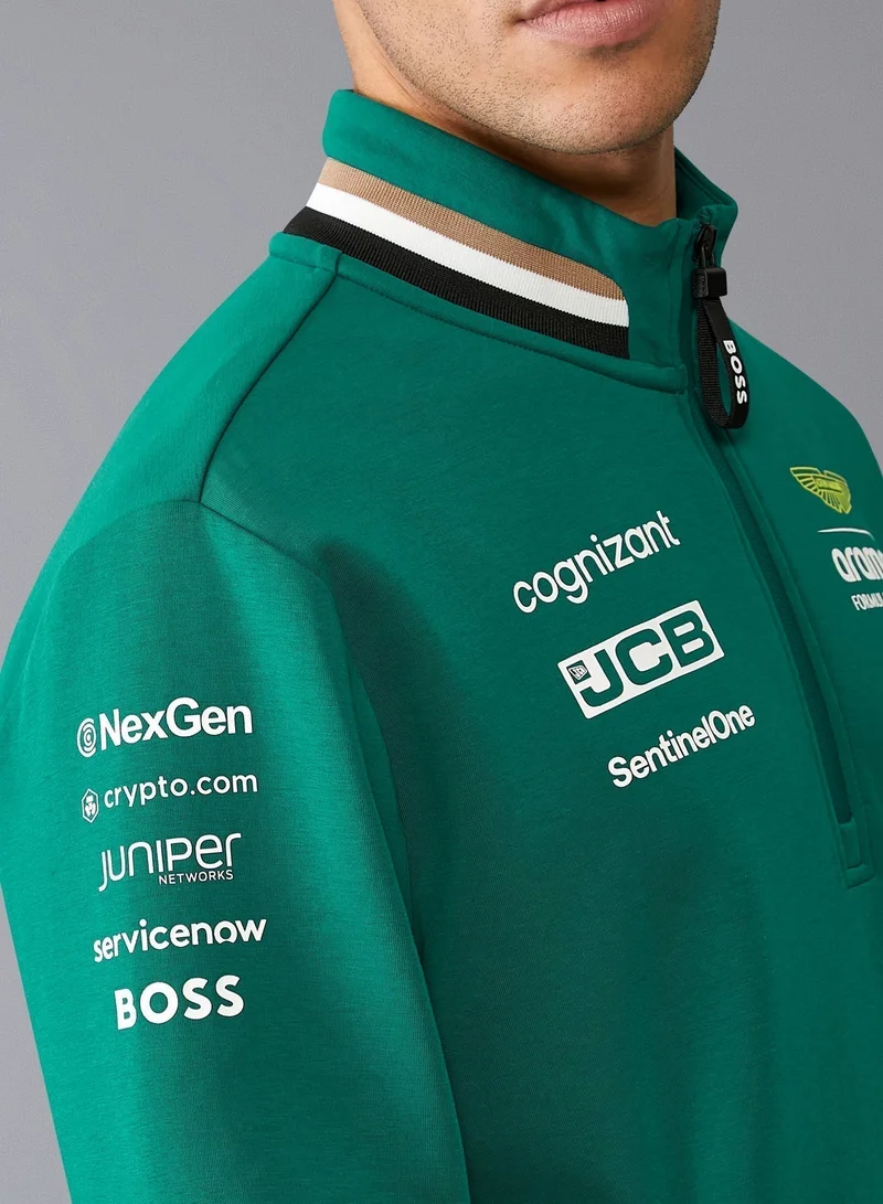 Aston Martin  ASTON MARTIN F1 RP MENS TEAM 1/4 ZIP  | Best Price UAE