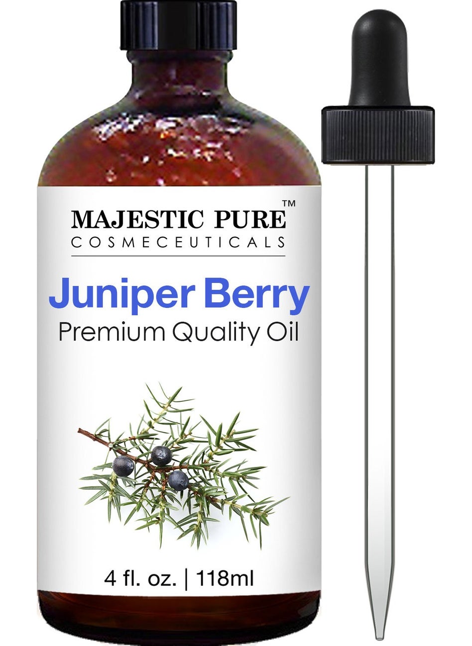 Majestic Pure MAJESTIC PURE Juniper Essential Oil | 100% Pure and Natural Juniper Oil | Premium Grade Essential Oils for Hair Care, Home Diffusers, Skin, Aromatherapy, Massage and Humidifiers | 4 Fl Oz 