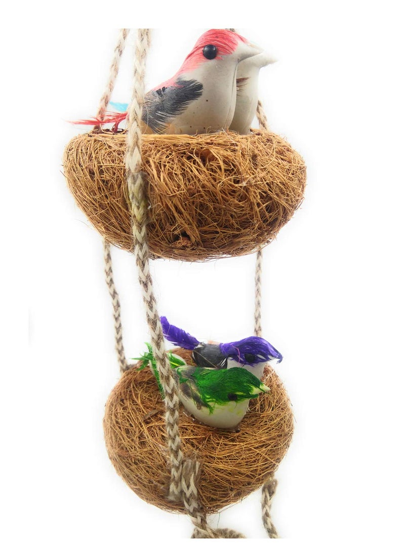 SHINDE EXPORTS Decorative Artificial Birds Nest Hanging Made of Natural Grass Best for Balcony Home Decor and Gifting - Image 1