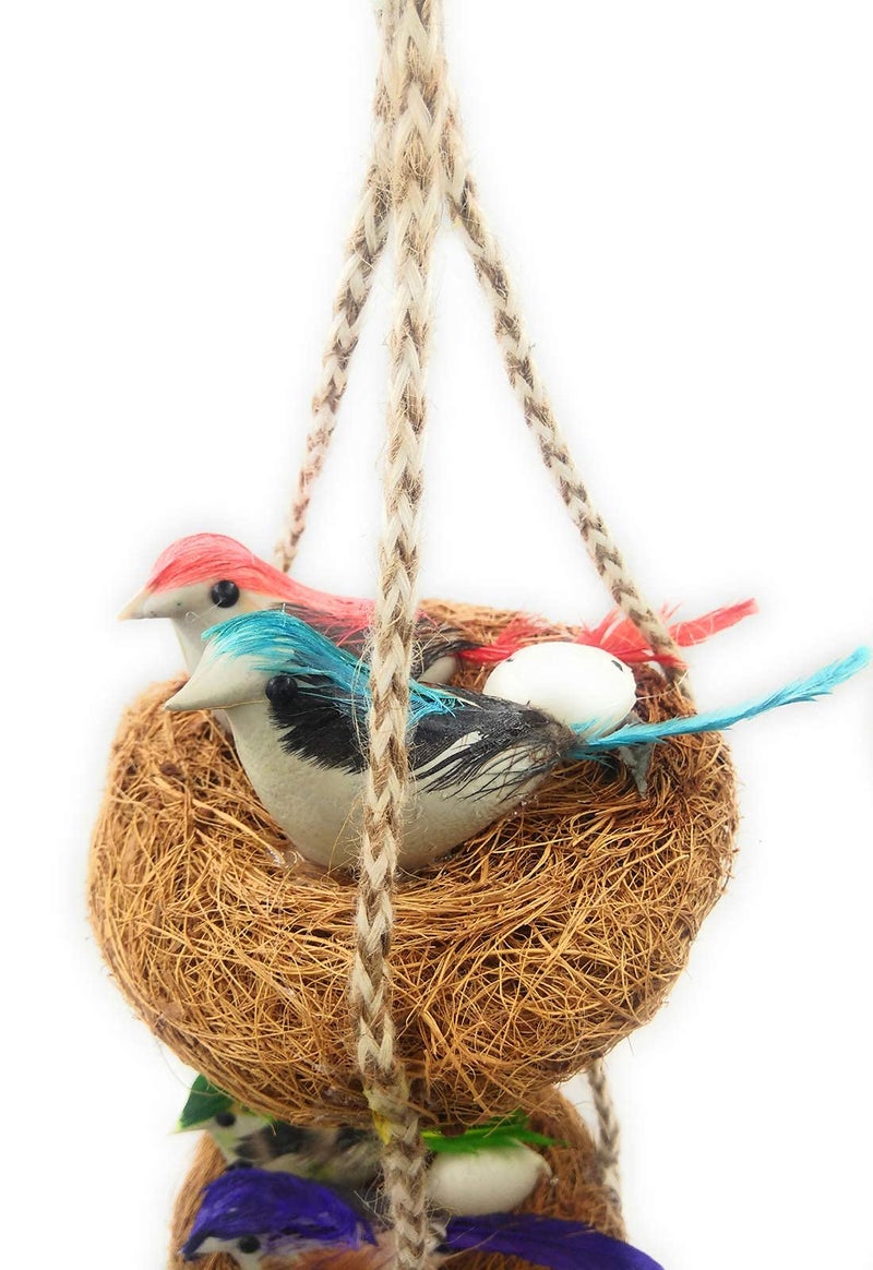 SHINDE EXPORTS Decorative Artificial Birds Nest Hanging Made of Natural Grass Best for Balcony Home Decor and Gifting - Image 3